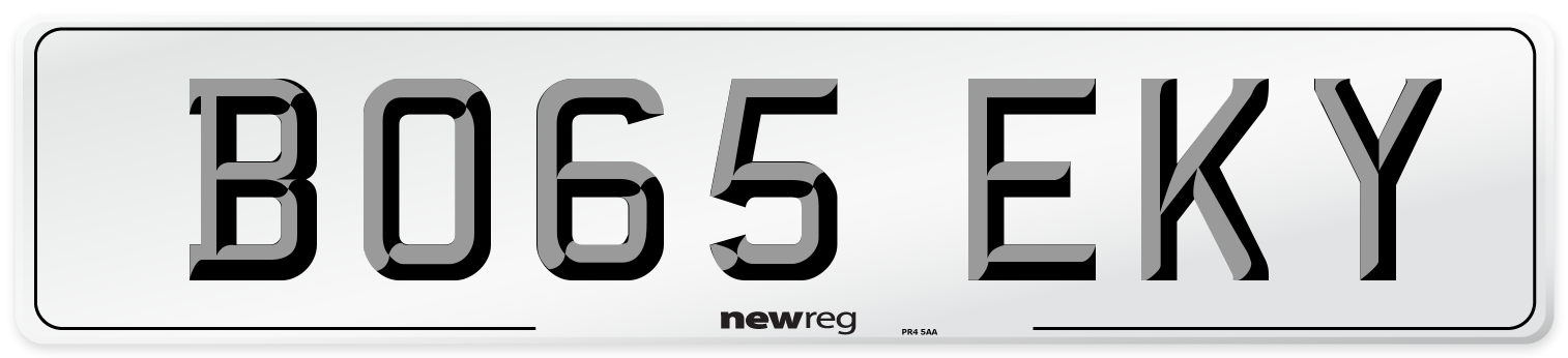 BO65 EKY Number Plate from New Reg
